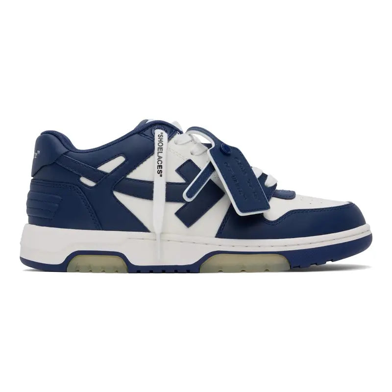 Off-White Out Of Office Sneaker Weiß Navy Blau Sportlicher Hybrid-Freizeitschuh