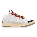 Lanvin Curb Sneaker Weiß – Edles Kalbsleder, Nubuk & Mesh Low-Top Design