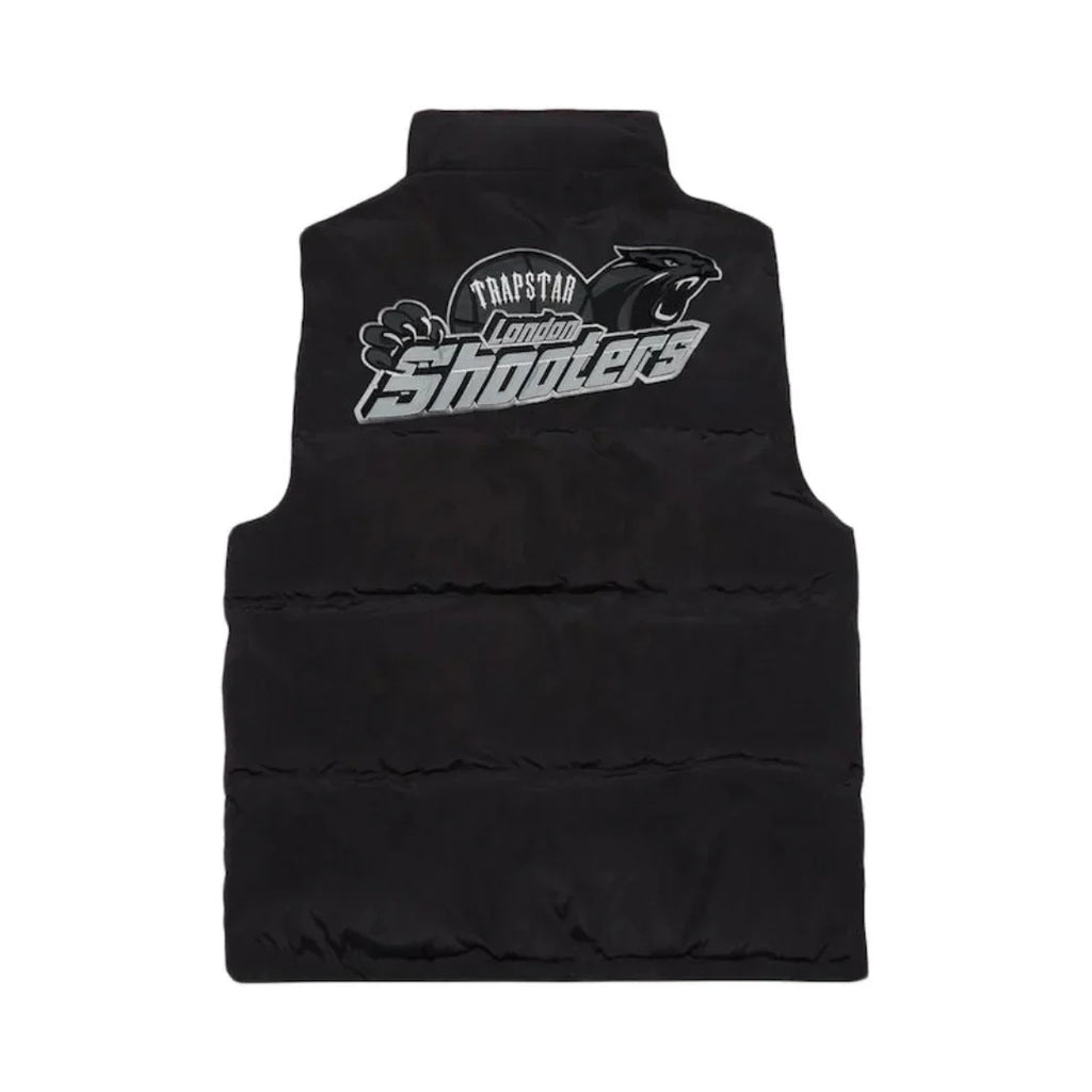 Trapstar London Shooters Schwarze Gilet Weste – Stilvoller Urbaner Streetwear Look