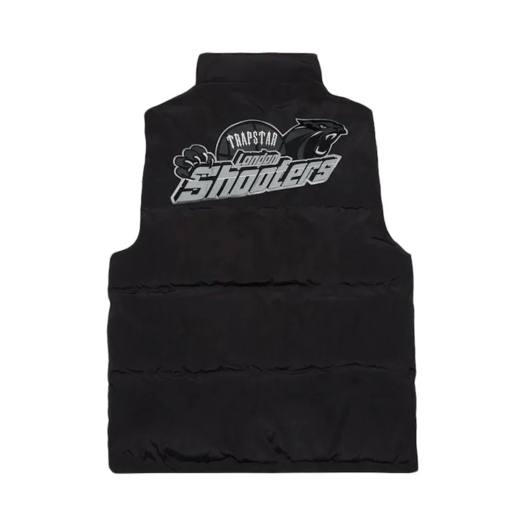 Trapstar London Shooters Schwarze Gilet Weste – Stilvoller Urbaner Streetwear Look