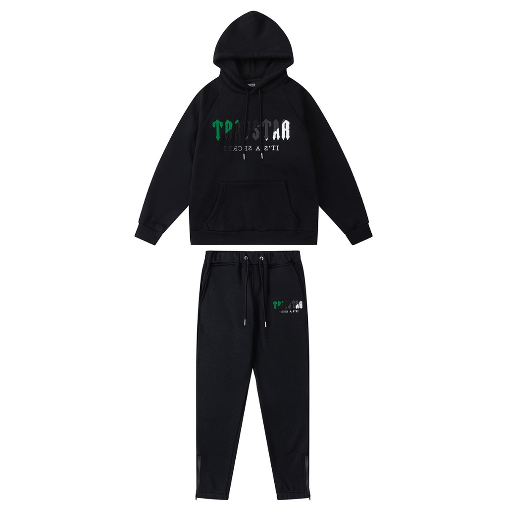 Trapstar Decoded Schwarzer Trainingsanzug Set – Urban Streetwear Komfort für Herren